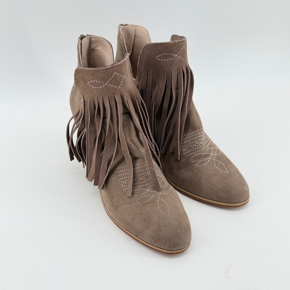 Ariat Unbridled Women 9 Brown Suede Fringe Ankle Booties 10029565
